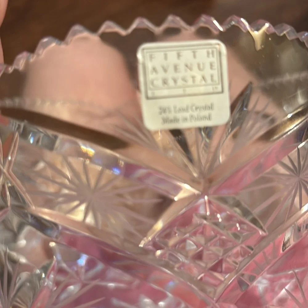 NWT Crystal Bowl “Elizabeth “ by Fifth Avenue crystal LTD